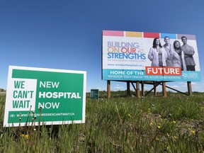Opening now eyed in 2030. The site of the proposed regional mega-hospital at County Road 42 and the 9th concession in Windsor is shown on May 12, 2021.