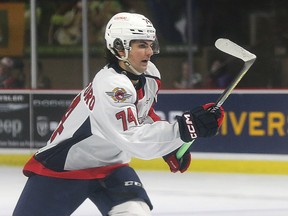 Rookie defenceman Anthony Cristoforo had the first multi-goal game of his young OHL career and first four-point game on Saturday to help the Spitfires to an 8-7 road win over the Barrie Colts.
