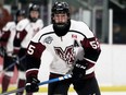Chatham Maroons' Julien Gervais (55) plays against the LaSalle Vipers at Chatham Memorial Arena in Chatham, Ont., on Sunday, Nov. 6, 2022. Mark Malone/Chatham Daily News/Postmedia Network