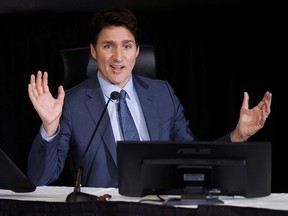 Prime Minister Justin Trudeau testifies at the Public Order Emergency Commission in Ottawa on Nov. 25, 2022.