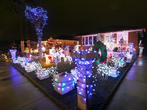 Christmas lights are shown on a home on Pillette Road in Windsor on Thursday, December 22, 2022.