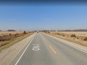 Highway 3 between Cameron Side Road and Marsh Road near Kingsville is shown in this Google Maps image.