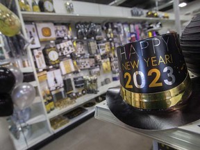 New Year's Eve party favours at The Party Warehouse in Windsor, photographed Dec. 30, 2022.