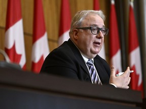 Canadian Taxpayers Ombudsperson, Francois Boileau, speaks during a news conference after releasing his 2021-2022 Annual Report, in Ottawa, on Tuesday, Dec. 13, 2022.
