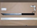 Photographic evidence of the machete used by an elderly man before he was shot dead by a Windsor police officer in the downtown area on August 15, 2022.