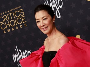 Malaysian actress Michelle Yeoh arrives for the 28th Annual Critics Choice Awards at the Fairmont Century Plaza Hotel in Los Angeles, California on January 15, 2023. (Photo by MICHAEL TRAN/AFP via Getty Images)