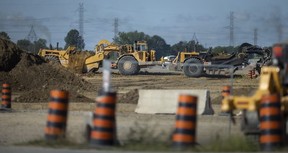 WINDSOR, ONTARIO:. Sept. 7, 2022 – Work continues on the development of the NextStar Energy Inc. battery plant off Banwell Road, on Wednesday, Sept. 7, 2022.