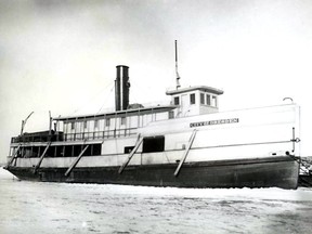 The wooded steamer, City of Dresden, was built at a Walkerville ship yard in 1872.