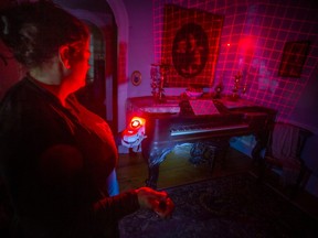 Ghost story. Teena Duchesne, a paranormal investigator, leads an investigation at the Park House Museum on Dalhousie Street in Amherstburg, on Friday, Jan. 13, 2023.