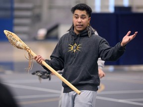 Rain Whited, a member of the Oneida Nation of the Thames and former competitive lacrosse player is shown at the University of Windsor on Monday, January 23, 2023. The Faculty of Human Kinetics hosted an event celebrating Indigenous culture, featuring Whited.