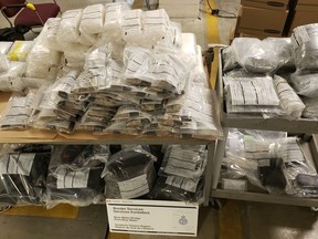 About 265 kilograms in illegal drugs were seized at the Blue Water Bridge in January 2022, the Canada Border Services Agency and Royal Canadian Mounted Police announced Wednesday. (Handout)