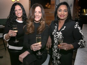 Transition to Betterness co-founders Tania Sorge, left, and Doris Lapico are shown Wednesday, Jan. 18, 2023, with T2B executive director Amber Hunter at Cotta Food Bar in Windsor. The organization is hosting a Jan. 28 fundraising gala to celebrate its 25th anniversary.