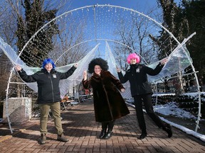 Town of Amherstburg tourism department staff (from left) Kelly O'Rourke, Sarah Van Grinsven, and Cayley Baetens promote the town's TRUE Festival, scheduled for Jan. 28, 2023. Photographed Jan. 24, 2023.