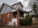 Vacant homes are  seen on Edison Street on Wednesday, Jan. 18, 2023.