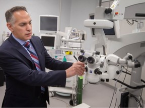 Dr. Barry Emara, ophthalmologist and co-owner of Windsor Surgical Centre, provided a tour of one of the private medical facility's operating rooms on Oct. 13, 2022.