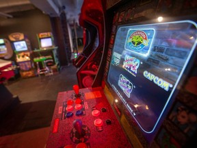 Video game machines in the retro arcade that's being developed in the basement of Turbo Downtown Windsor. Photographed Feb. 7, 2023.