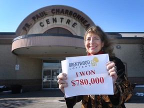 Dena Peifer, the Brentwood Dream Home Lottery grand prize winner is shown at the Windsor institution on Wednesday, February 1, 2023. Peifer opted for the dream home cash prize of $780,000.