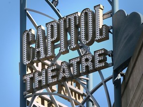 The Capitol Theatre sign is shown on Saturday, February 18, 2023.