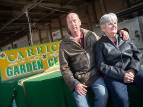 Joan Carrick and her son Randy Carrick are pictured at their recently closed garden centre, Carrick?s Garden Centre, on Wednesday, Feb. 8, 2023.  The business first opened in 1963.