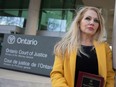 Defense lawyer, Laura Joy, is pictured outside the Ontario Court of Justice on Tuesday, Feb. 21, 2023.