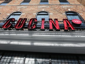 The Cucina 360 sign is shown at the Chatham Street West restaurant in downtown Windsor on Wednesday, February 8, 2023.