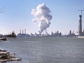 The Detroit River near Zug Island is shown on Wednesday, February 1, 2023 from the shores of Windsor.