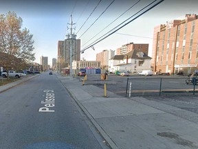 The 800-900 block of Pelissier Street at the rear of the Downtown Mission of Windsor is shown in this 2022 Google Maps image.