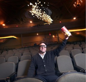 Vincent Georgie, executive director of the Windsor International Film Festival (WIFF), has some fun at the Capitol Theatre on Thursday, October 31, 2019.