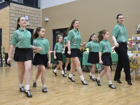 Members of the Ardán Academy of Irish Dance perform at the Shamrocked market at the WFCU Centre on Saturday, March 11, 2023.
