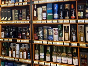 City council has agreed to participate in a pilot program that will see spirits sold in some Windsor grocery stores, but only if the provincial government approves. Shown is a file photo from Vines Liquor Store in Edmonton.