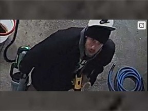 A security camera image of a break-in suspect in the 400 block of Tecumseh Road West in Widnsor on March 27, 2023.
