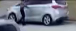 Surveillance camera say of a silver minivan fascinated by perpetrating the 'grandparent scam' in Essex County from Feb. 28 to March 2, 2023.