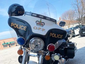 An Essex County OPP motorcycle.
