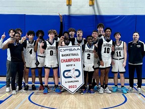 The Lajeunesse Royals claimed the school's first-ever OFSAA boys' A basketball title. Photo courtesy: Chante Pathak-Parent