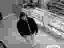 A security camera image of the male suspect in a robbery incident at a store in the 7600 block of Tecumseh Road East in Windsor on March 27, 2023.