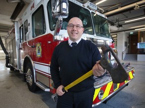 Windsor Fire Chief Steve Laforet is shown at the downtown headquarters on Tuesday, March 14, 2023.