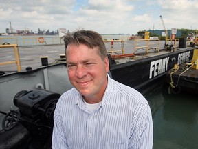 Gregg Ward, shown Aug. 18, 2009, said he's shutting down the privately owned truck ferry between Detroit and Windsor used to transport hazardous materials and oversized loads.