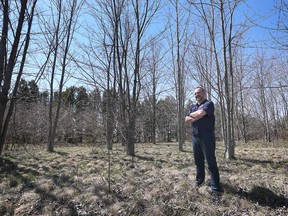 Local area gets failing grade for tree coverage. Essex Region Conservation Authority forester Paul Giroux is shown on April 12, 2023.