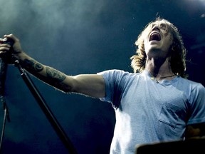 Brandon Boyd of the rock band Incubus performing in Toronto in 2004.