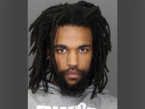 Jasean King, 24, in an image issued by OPP on April 17, 2023. King is the subject of a Canada-wide arrest warrant.