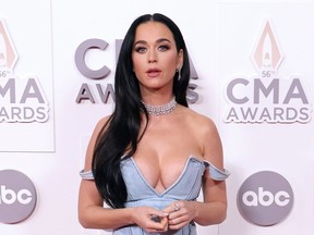 Katy Perry attends the 56th Annual CMA Awards at Bridgestone Arena in Nashville, Nov. 9, 2022.