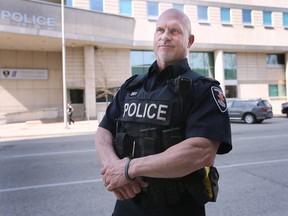 Windsor Police Sgt. Kent Rice is shown at the downtown headquarters on Friday, April 14, 2023. He is the incoming president of the Windsor Police Association.
