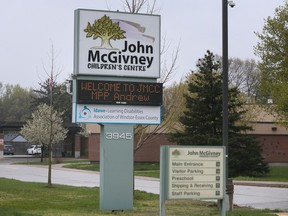 The John McGivney Children's Centre in Windsor is shown on Friday, April 28, 2023.