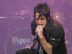 Jacoby Shaddix of hard rock band Papa Roach performing in Edmonton.