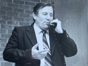 Paul Chauvin is pictured talking on the phone in this Nov. 26, 1981 photo.