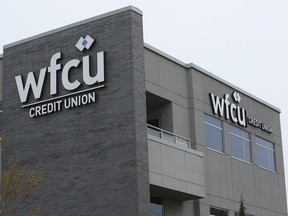 The exterior of the WFCU Credit Union head office in Windsor is shown on April 20, 2021.