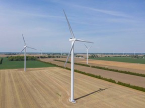 Wind turbines in Essex County are shown in this May 2021 file photo.
