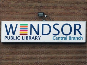 The Windsor Public Library Central Branch is shown on Friday, April 28, 2023.