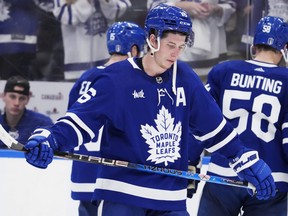 Toronto Maple Leafs forward Mitch Marner reacts after losing to the Florida Panthers.