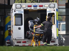 A paramedic is shown at the Windsor Regional Hospital Met campus on Tuesday, May 23, 2023.